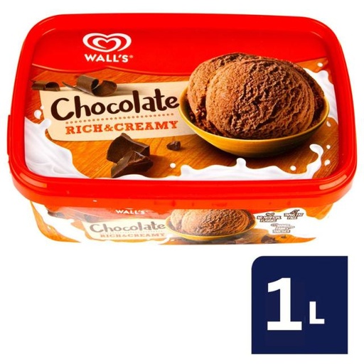 [8690637984518] Magnum Wall's Rich & Creamy Chocolate Ice Cream 1Litre