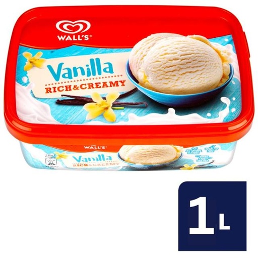 [8690637984464] Magnum Wall's Rich & Creamy Vanilla Ice Cream 1Litre