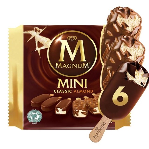 [8683130003749] Magnum Mini Classic, Almond Ice Cream Lollies 6 x 55ml