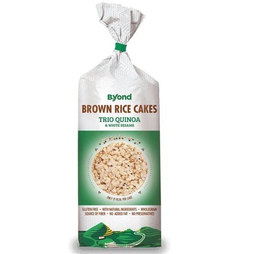 [3800233091175] Byond Brown Rice Cakes Quinoa & White Sesame 100g