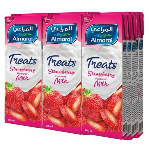 [6253342504666] Al Marai Milk Treats Strawberry Value Pack 6 x 200ml