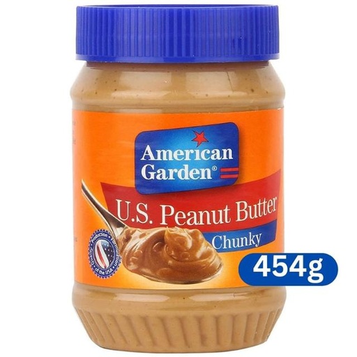 [717273508644] American Garden Peanut Butter Chunky 454gm