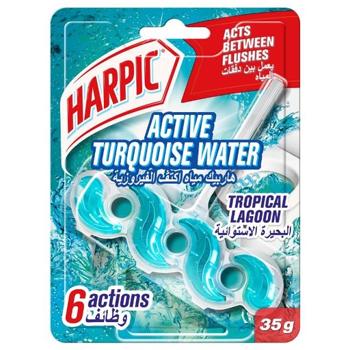 [6295120047880] Harpic Active Fresh Power 6 Toilet Cleaner Tropical Lagoon 35g