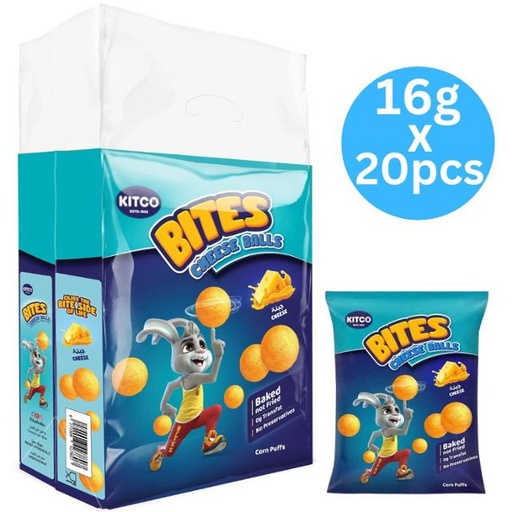 [6287006940842] A Kitco Bites Chips Corn Cheese Balls 16g x 20pcs