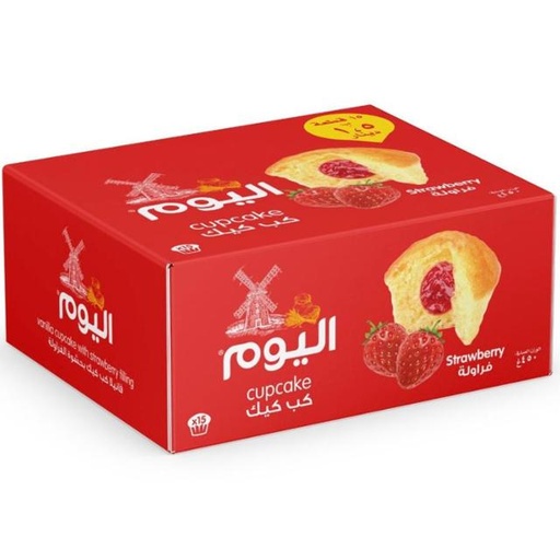 [6253341503332] Al Youm Cupcake Strawberry 450g x 15pcs