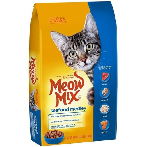 [829274512329] Meow Mix Seafood Medley Dry Cat Food 1.43kg