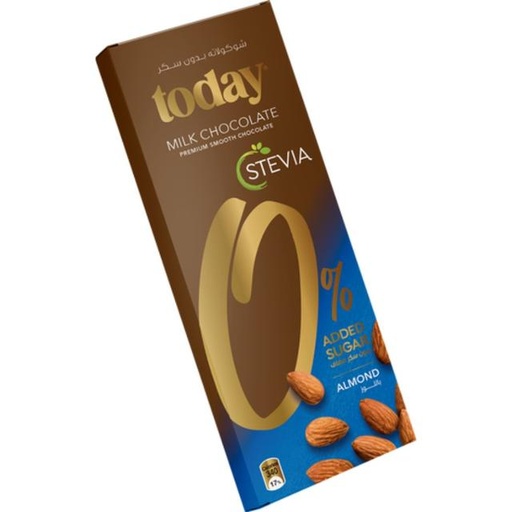 [6251100009309] Today Milk Chocolate Almond Stevia 65g