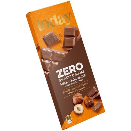 [6251100001013] Today Zero Added Sugar Milk Chocolate With Hazelnuts 65g