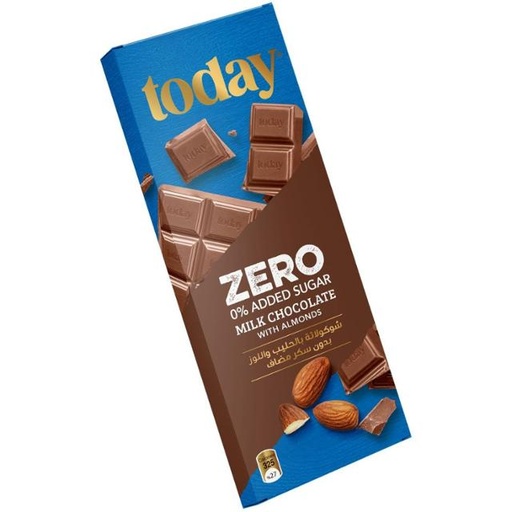 [6251100001020] Today Zero Added Sugar Milk chocolate With Almonds 65g