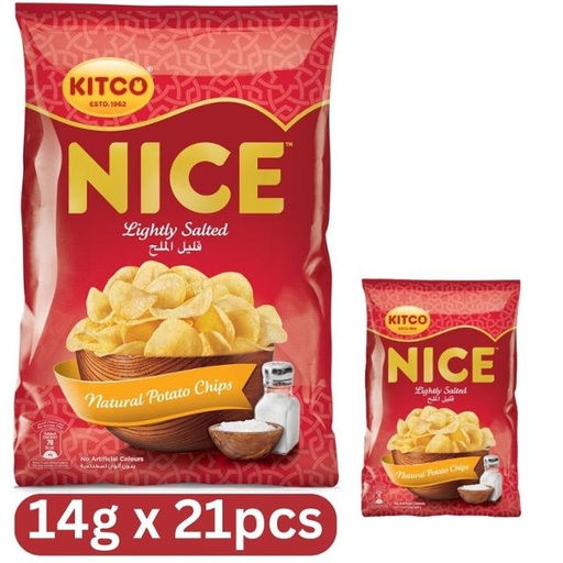 [6290340402945] A - Kitco Potato Chips Lightly Salted 14g x 21pcs