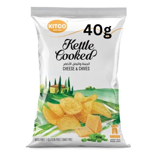 [6290340540401] A Kitco Kettle Cooked Cheese & Chives Potato Chips 40g