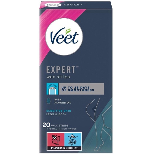 [3059944025102] Veet Hair Removal Cold Wax Strips Sensitive Skin 20pcs