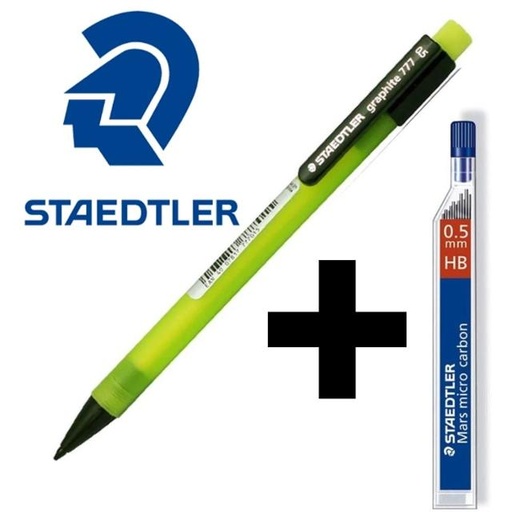 [031901946968] Staedtler Mars Micro 762 0.5MM Pencil With 1 Lead Tube|Green