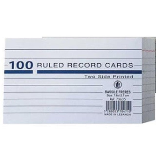 [5280053704710] Ruled Record Cards 100 ct