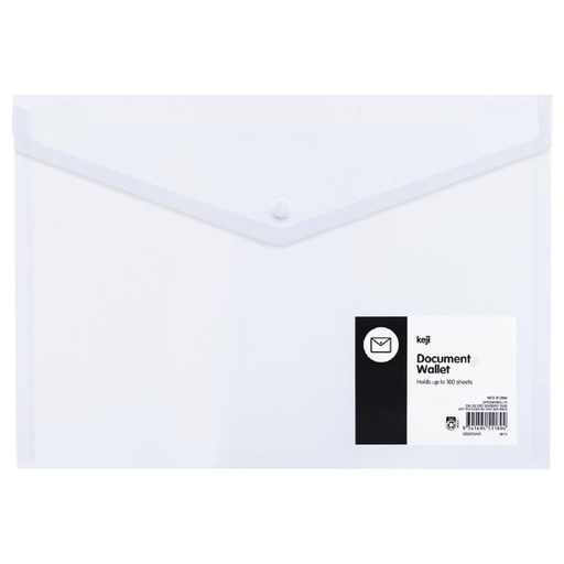 [8887066902095] Plastic Folders Document Files Wallet A4