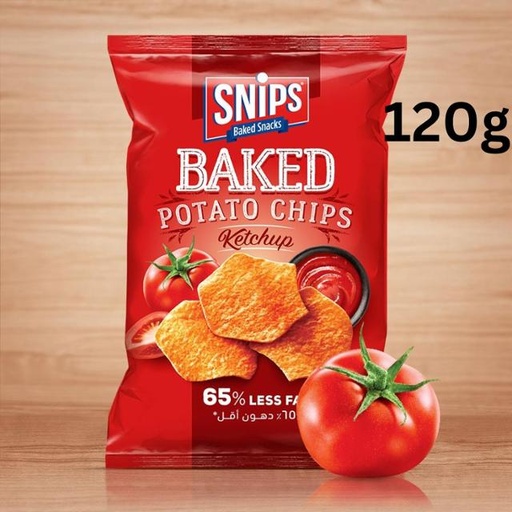 [5281128104701] Snips Baked Potato Chips Ketchup 120g