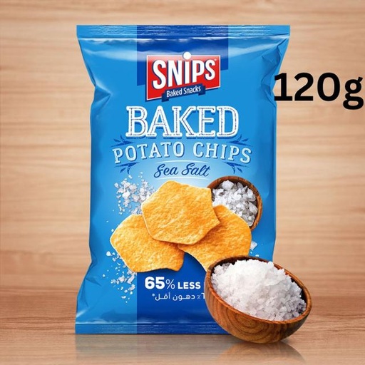 [5281128104152] Snips Baked Potato Chips Sea Salt 120g