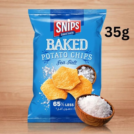 [5281128103841] Snips Baked Potato Chips Sea Salt 35g
