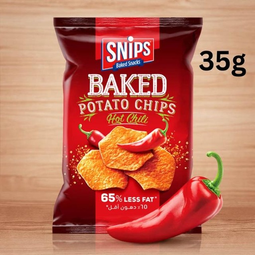 [5281128104817] Snips Baked Potato Chips Hot Chili 35g