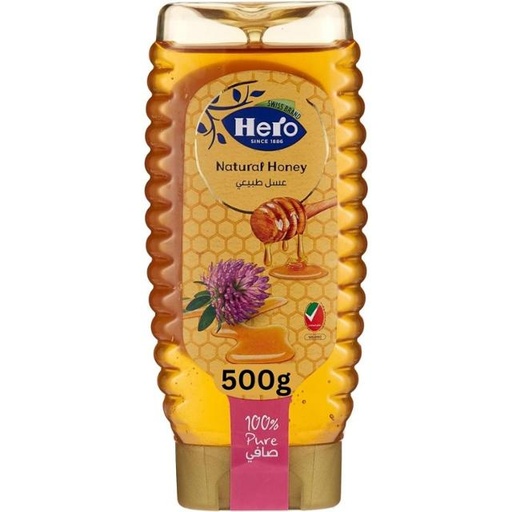 [6221024992629] Hero Honey Natural Squeeze Bottle, 500g