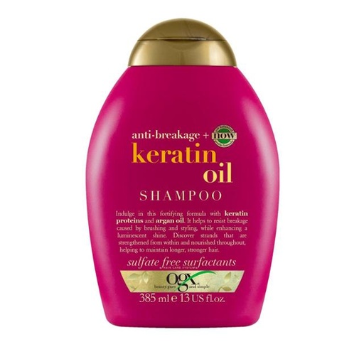 [0022796977519] OGX Anti-Breakage+ Keratin Oil pH Balanced Shampoo 385ml