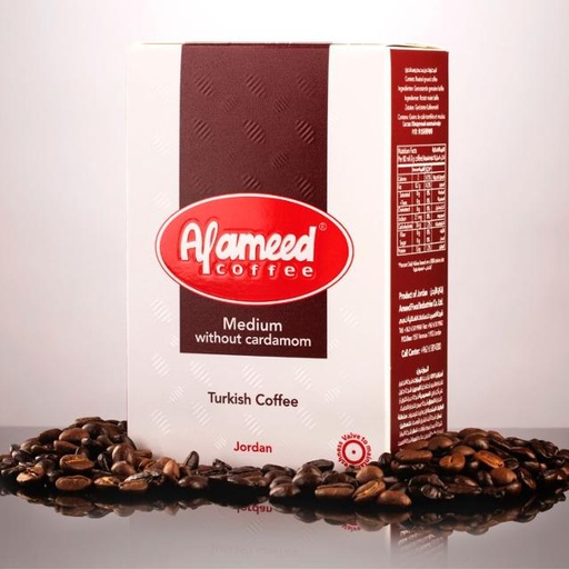 [6254000115040] Al Ameed Turkish Coffee Medium Without Cardamom 250g