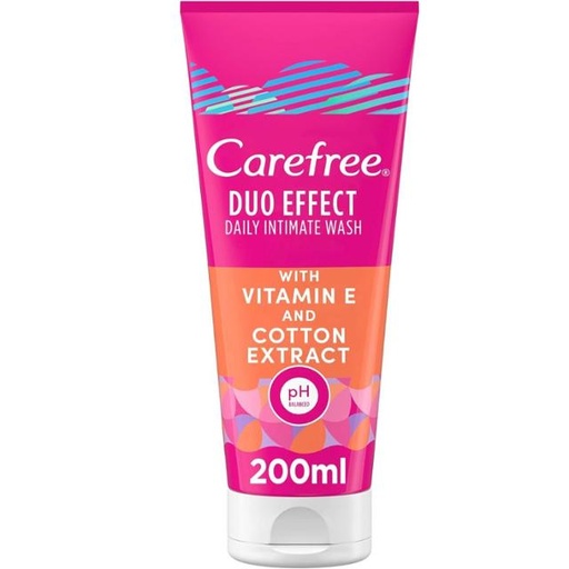 [3574661501956] Carefree Daily Intimate Wash, Duo Effect With Vitamin E And Cotton Extract 200ml