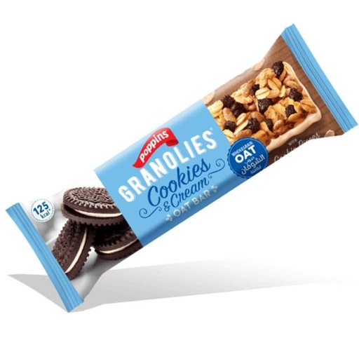[5281128603594] Poppins Granolies Oat Bar Cookies Cream 30g