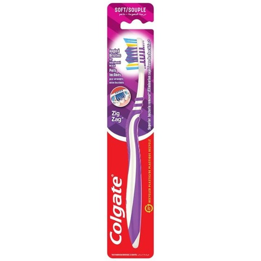 [6001067004936] Colgate Zigzag Flexible Tongue Cleaner Soft Toothbrush - Assorted Colors