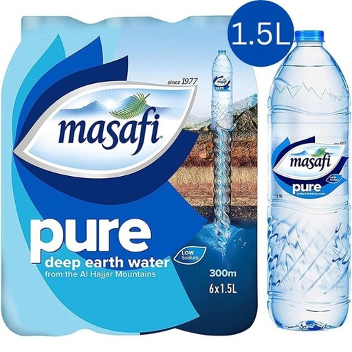 [6291001013876] Masafi Mineral Water Pure - 1.5L x 6