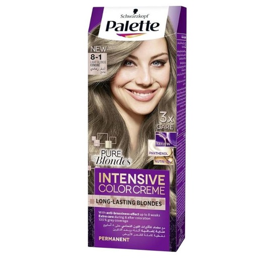 [3838824319841] Palette Intensive Color Creme 8-1 Light Blonde Cendre