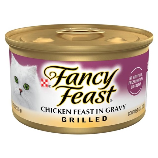 [050000040803] Purina Fancy Feast Grilled Wet Cat Food Chicken Feast in Wet Cat Food Gravy 85g