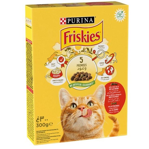 [7613036052887] Purina Friskies With Beef and Chicken 300G