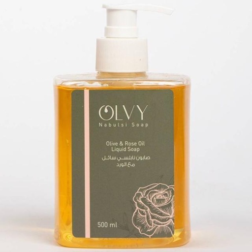 [6253505989231] Olvy Nabulsi Soap Olive & Rose Oil 500ml