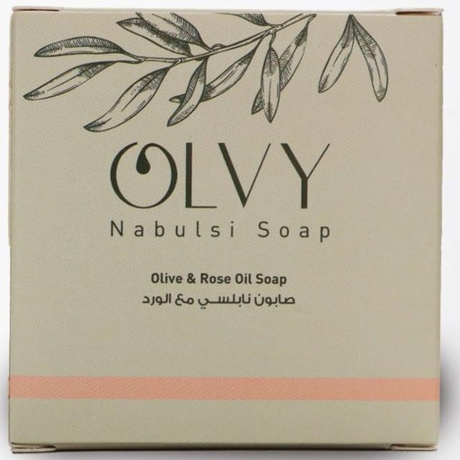 [6253505989033] Olvy Nabulsi Soap Bar Olive & Roase Oil