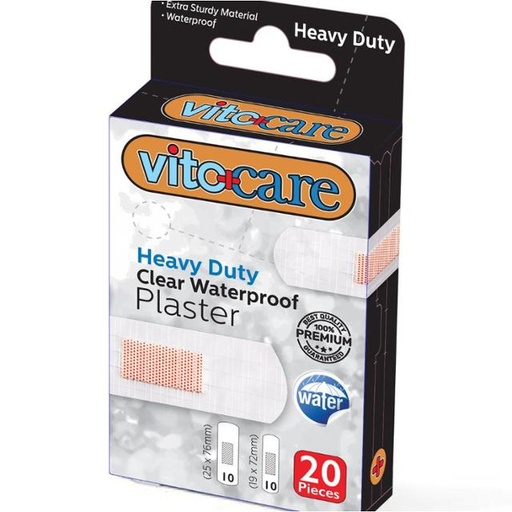 [8717438377032] Vito Care Plaster Heavy Duty Clear Waterproof 20pcs
