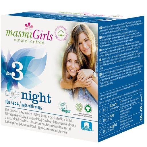 [8432984001643] Masmi Natural Cotton Size 3 Night With Wings 10