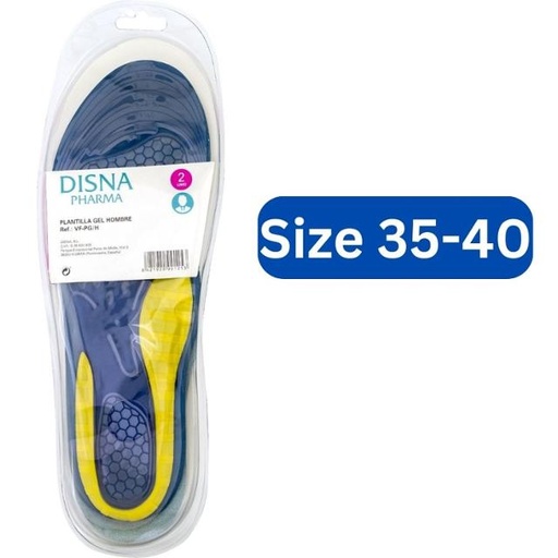 [8421920901246] Disna Pharma Women Deodorant Gel Insoles, Size 35- 40