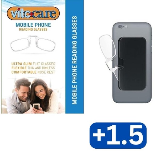 [7331898767410] Vito Care Mobile Phone Reading Glasses +1.5