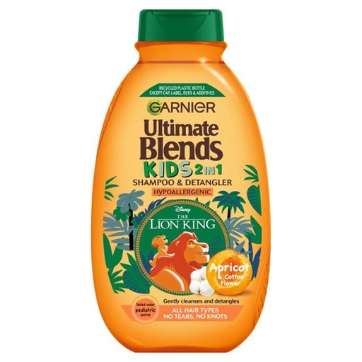 [3600542511995] Garnier Ultimate Blends 2-in-1 Kids Apricot No Tears Shampoo 250ml
