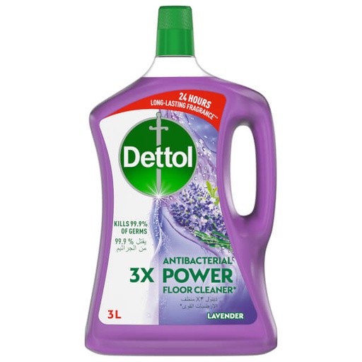 [6295120041987] Dettol Lavender Antibacterial Power Floor Cleaner 3L