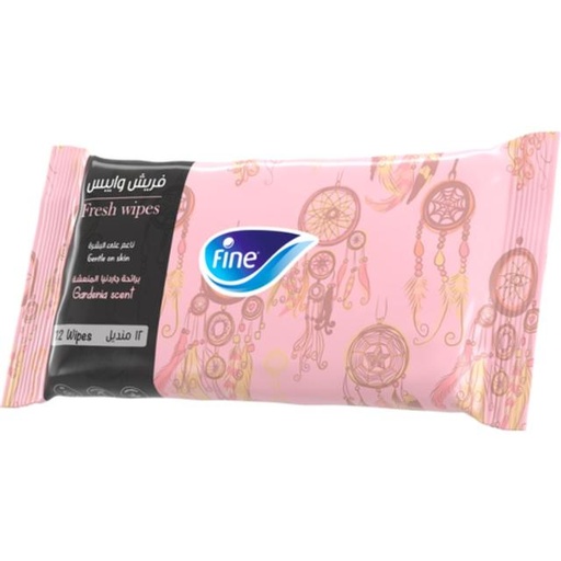 [6294018807032] Fine Fresh Wipes Gardenia Scent 12 wipes