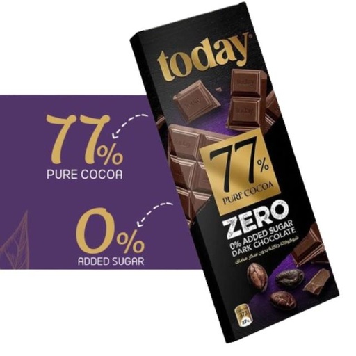 [6251100009842] Today Chocolate 77% Cocoa - Zero Added Sugar