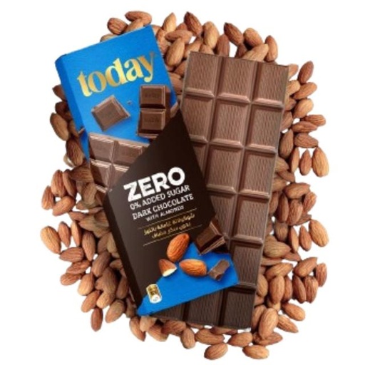 [6251100006612] Today Dark Chocolate Almond 0% Zero Added Sugar 65g