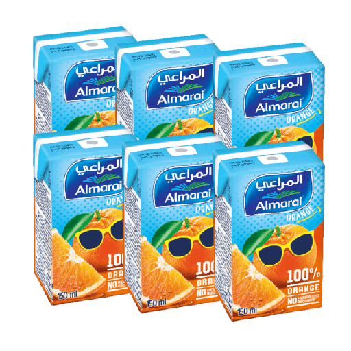 [6281007054973] Al Marai No Sugar Orange Drink - 140ml x 6