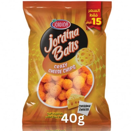 [6253002435484] Jordina Chips Crazy Cheese Balls 40g