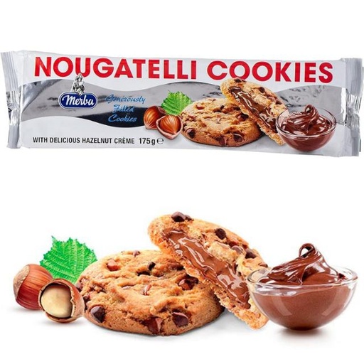 [8710502470011] Merba Nougatelli Hazelnut Cookies - 175g