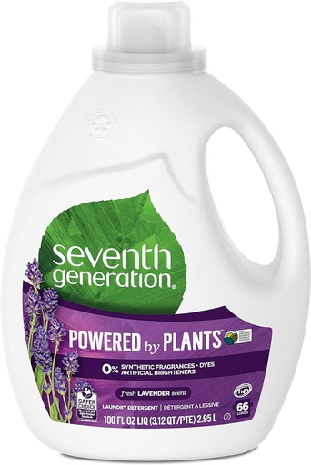 [732913227815] Seventh Generation Liquid Laundry Detergent, Fresh Lavender scent, 66 Loads, 2.9L