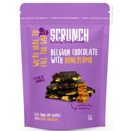 [6224010124271] Scrunch Belgian Chocolate with Honeycomb - Barks - 150g