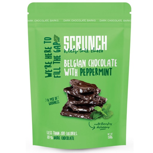 [6224010124059] Scrunch Belgian Chocolate with Mint - Barks - 150g